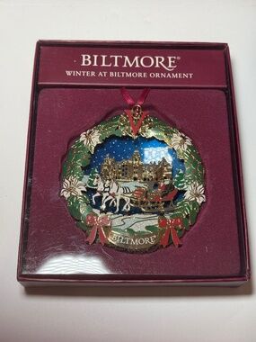 Biltmore Estate Winter at Biltmore Ornament Vanderbilt Christmas Sleigh